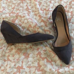 J Goods Suede Pointed-toe Wedges